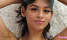 Hey Daddy, This Horny Brunette Teen On Sofa Needs Your Cum Swallow Now?