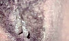 My Juicy Hairy Wife Pussy Spreads Wide Close-Up Wet and Tight