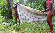 Passionate strokes on mature african big tits slut's wet pussy missionary?