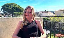 aur�l the joviale blonde milf loves sucking big cocks in lingerie