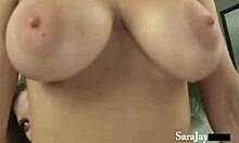 Vicky Vette Cowgirl Grinds Sara Jay's Huge Strap-On Deep Lick