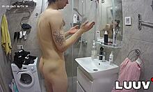 Luuv Alice and Lucien share their real amateur shower sex on reality show?