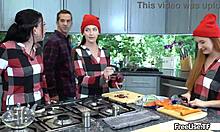 Thanksgiving Threesome: Riley Jean, Serena Hill, Violet Spice Submit