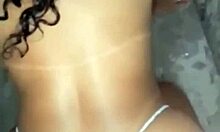 Hot mother-in-law rides while wife shops at market