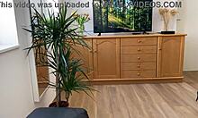 Fat MILF shreds pantyhose unleashing massive pee flood into glass bowl