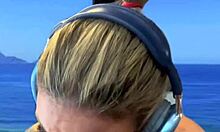 Gym Workout Near Ipanema Beach Bikini Sweat Dripping Down Legs