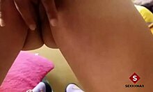 the hot tattooed teen teacher heats up her big ass pussy with toys until she cums hard