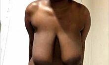 curvy ebony stepsis rides massive toy dick hard