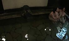 shy japanese college teen with hairy pussy in uncensored creampie orgy