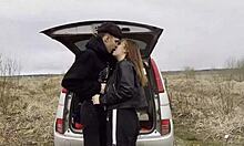 What if a horny 18+ teen couple started fucking wildly in their car?