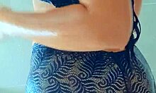 tanned latina teen's wet shower tease hides horny secrets