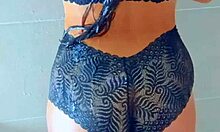 tanned latina teen's wet shower tease hides horny secrets