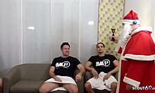 BBW Teen Mia Blow Christmas Gangbang