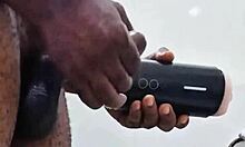 Girlfriend away so huge cock gets bathroom solo relief