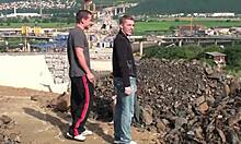 cute petite 18+ teen fucked hard outdoors by two monster cocks 👅🍆🔥