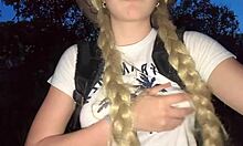 Lost in jungle groping juicy pink pussy big natural tits outdoor