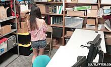 Shoplifter Jasmine Gomez pays with hardcore pounding now