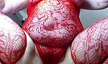 dawnskye1962 giantess towers huge in red lingerie hairy beaver