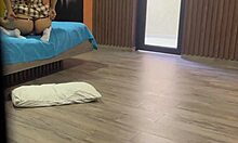 stepdad comes home catches big ass stepdaughter wrecking her ass with toy and jerks off to moans