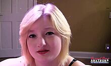 Trick-or-Treater Faith's Hope Milks Cock for Swallowing Cum