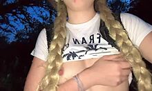 Lost in jungle groping juicy pink pussy big natural tits outdoor