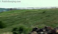 cute petite 18+ teen fucked hard outdoors by two monster cocks 👅🍆🔥