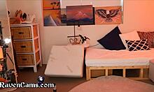 thicc teen rides dildo shaking big ass till squirting orgasm