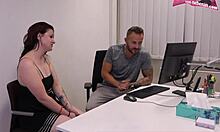 Shy German Teen Apprentice Fucks Boss on Office Desk