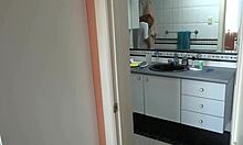 my hairy milf pussy throbs as stepson unloads huge cock cum twice