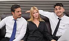 hey rossa vaxx interview turns wild with double vaginal penetration in tight skinny latina ass