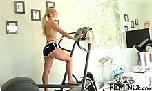 what if a horny stepmom sneaks licks on her blonde stepsister's wet pussy?