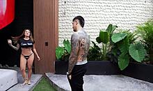 Hot Blonde Sara Fucked ANALLY By Employee Huge Cock Doggystyle Creampie Bent Over!