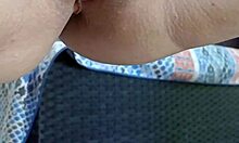 horny mature wife squats gapes shaved cunt outdoors on deck