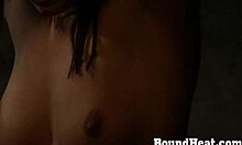 she gets the bath while her friend takes the whip in lezdom play