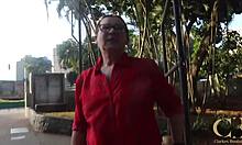 Imagine Ravishing Your Busty Granny Bareback in City Trailer Home BTS