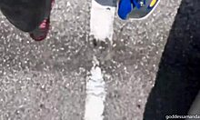 i'm your sweaty socks sneakers mistress follow me on this dirty outdoor walk