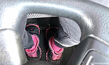 i'm your sweaty socks sneakers mistress follow me on this dirty outdoor walk