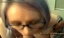 Gothic Webcam Girl Glasses Squirts Cum Gushing Solo Close-Up