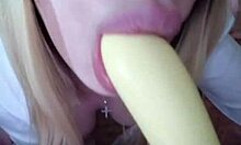 goddess spits on bimbo lips after deepthroat humiliation and femdom cum tribute