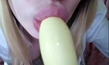 goddess spits on bimbo lips after deepthroat humiliation and femdom cum tribute