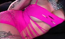 Tempting Creamy Cruz spills milk in tattooed casting tease