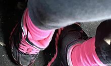 i'm your sweaty socks sneakers mistress follow me on this dirty outdoor walk
