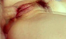 imagine that huge load splashing all over meaty shaved pussy lips