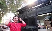 Imagine Ravishing Your Busty Granny Bareback in City Trailer Home BTS