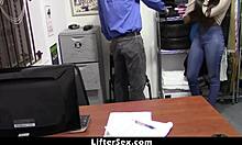 interracial shoplifter teen caught stealing officer phone in underwear gets ripped clothes big black cock punishment doggystyle bent over