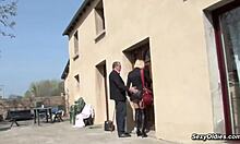 yo check french blonde mature takin brutal anal gangbang poundin