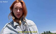 prank on stranger turns into wild outdoor fuck with her sexy legs spread