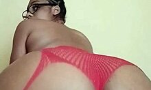 ebony babe's tight wet pussy aches for deep pounding alone at home