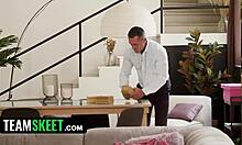 Naughty Princess Alice Rides Renato's Cock Cowgirl After Licking Shaved Pussy And Missionary Pounding In Loft