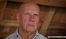 Curious stepdaughter keeps grabbing stepdad's throbbing old cock